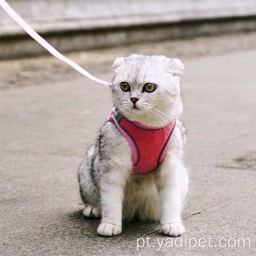 Arreios de camurça para cachorrinhos e gatos Colete para gatos